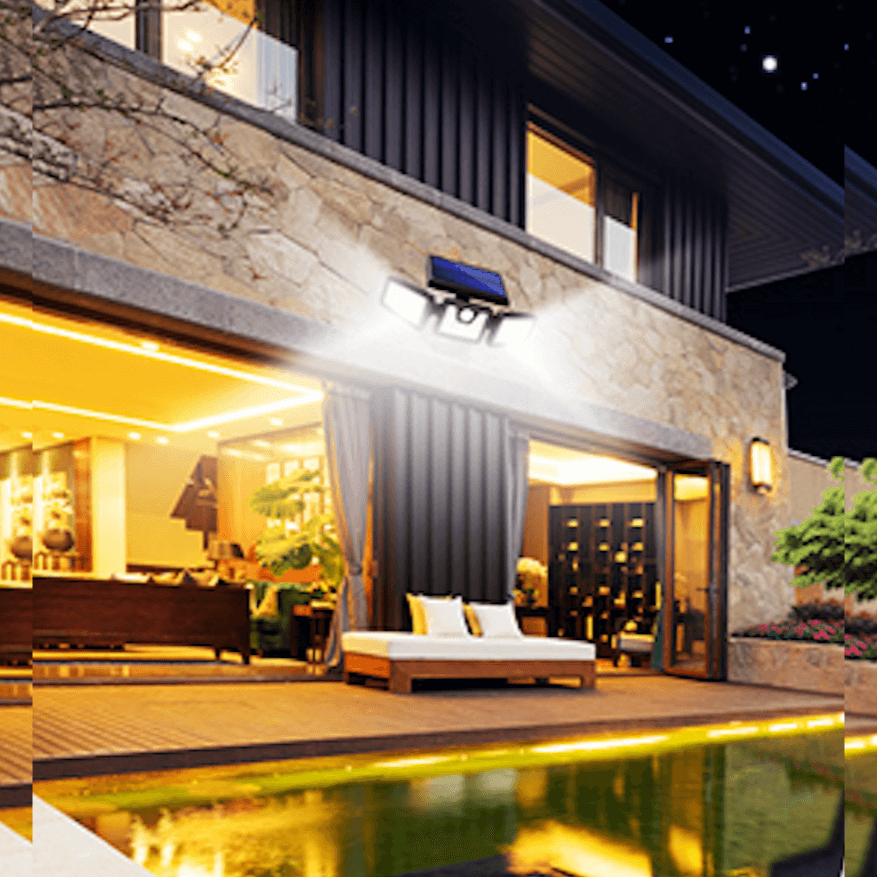 SolaGarden™ 3 Head Motion Light